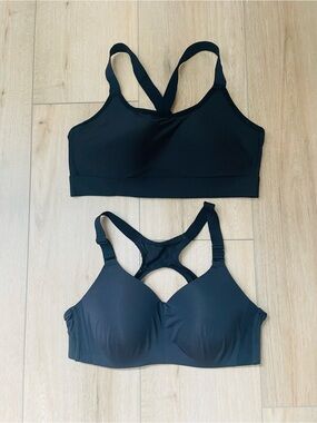 Avia Black Women's Supportive Sports Bras Set L
